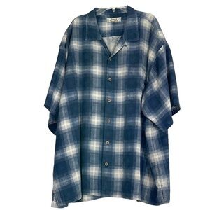 Tommy Bahama Silk Plaid Button Up Short Sleeve Shirt